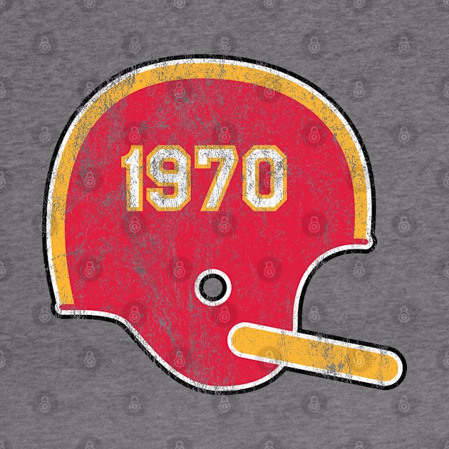 Kansas City Chiefs Year Founded Vintage Helmet by Rad Love